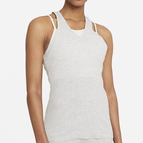 Nike Tops - [Nike] Yoga Off Mat Ribbed Tank Top Grey Small